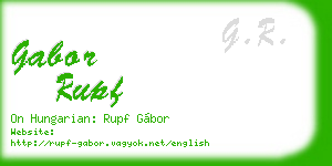 gabor rupf business card
